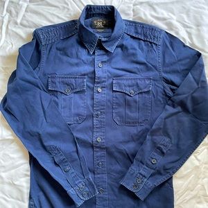 RRL Cotton Twill Officer Shirt